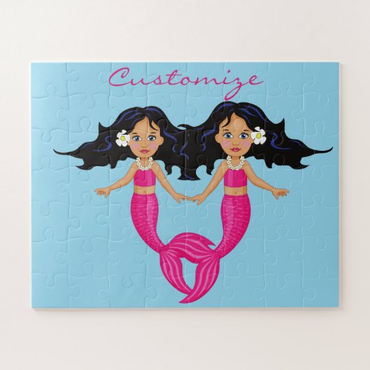 Cute roze mermaid Thunder_Cove Legpuzzel (Horizontaal)