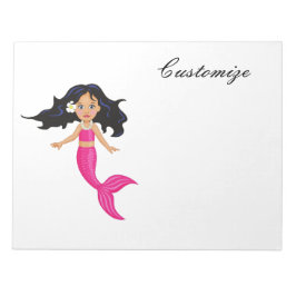Cute roze mermaid Thunder_Cove Notitieblok