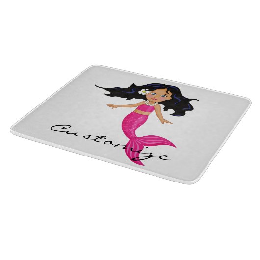 Cute roze mermaid Thunder_Cove Snijplank (Hoek)