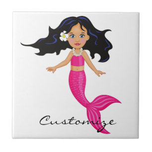 Cute roze mermaid Thunder_Cove Tegeltje