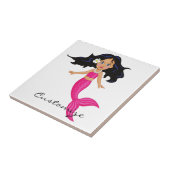 Cute roze mermaid Thunder_Cove Tegeltje (Zijkant)