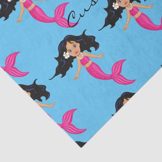 Cute roze mermaid Thunder_Cove Tissuepapier (Detail)