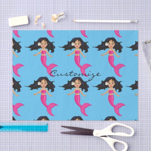 Cute roze mermaid Thunder_Cove Tissuepapier (Craft)