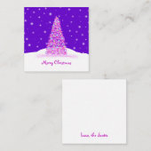 Cute Roze Mini Kerstboom Notitiekaartje (Voorkant / Achterkant)