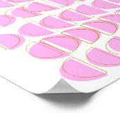 Cute roze moderne geometrische vormen Kunstontwerp Poster (Hoek)