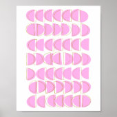 Cute roze moderne geometrische vormen Kunstontwerp Poster (Voorkant)