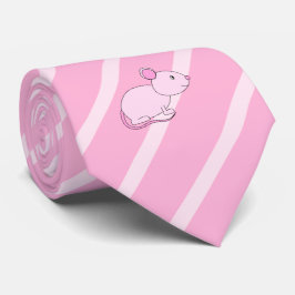 Cute roze muis stropdas
