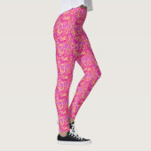 Cute roze naadloze paisley leggings (Rechts)