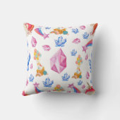 Cute roze naam Aangepaste Unicorn Nursery Kussen (Achterkant)