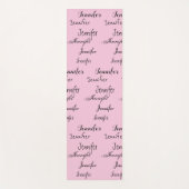 Cute roze NAME patroon yoga mat (Voorkant)