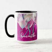 Cute roze nepsil glitter ballonmonogram mok (Links)