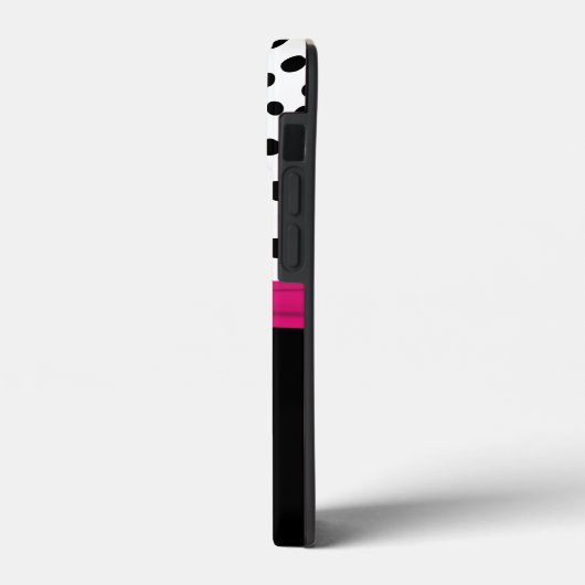 Cute roze neushoorn en pooldots Case-Mate iPhone case (Achterkant / Links)