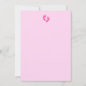 Cute Roze Nijlpaard Baby Shower Uitnodiging (Achterkant)