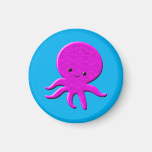 Cute Roze Octopus Magneet