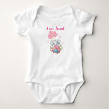 Cute Roze Olifant Baby Body | Ik word Geliefd