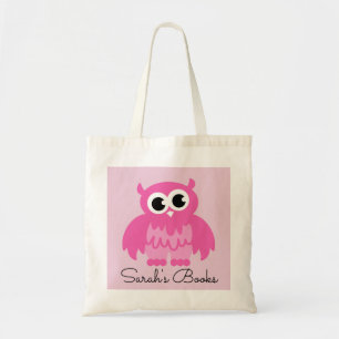 Cute roze owl meiden schoolboek canvas tas