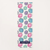 Cute roze paars blauw geode patroon gepersonalisee yogamat (Voorkant)