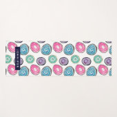 Cute roze paars blauw geode patroon gepersonalisee yogamat (Voorkant (horizontaal))