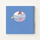 Cute roze paarse blauwe fee cartoon gepersonalisee notitieboek (Achterkant)