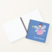 Cute roze paarse blauwe fee cartoon gepersonalisee notitieboek (Binnen)