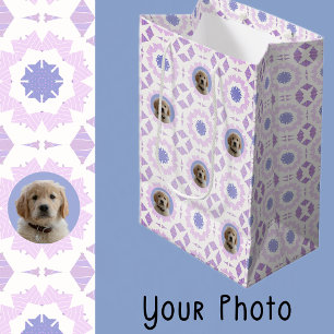 Cute Roze Paarse Kerst Hond Liefhebber Huisdier Mo Medium Cadeauzakje