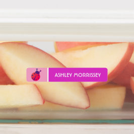 Cute Roze Paarse Lieveheersbeestje Naamlabels voor Labels