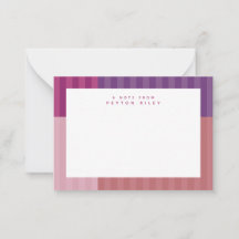 Cute roze paarse strepen leuk gepersonaliseerd kin