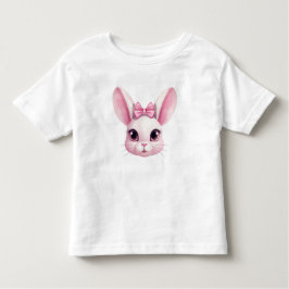 Cute Roze Paashaas Portret Cadeau Kinderen T-shirt