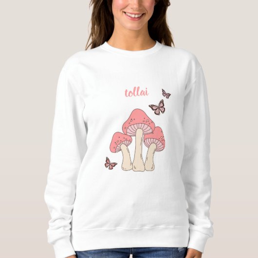 Cute Roze Paddenstoelen Trui (Voorkant)