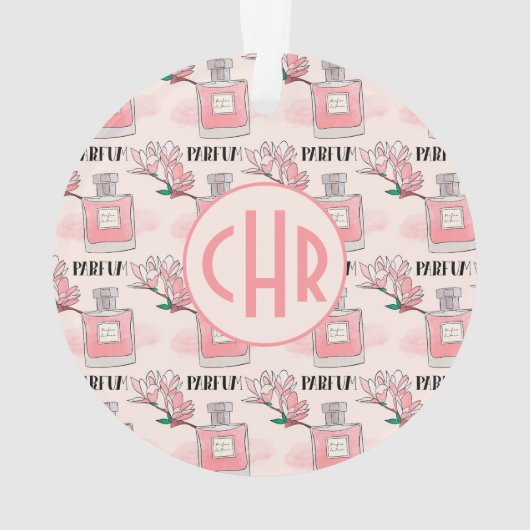 Cute roze parfums | Parfum | Floral | Monogram Ornament (achterkant)