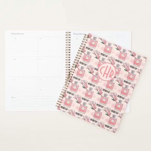Cute roze parfums | Parfum | Floral | Monogram Planner (Display)