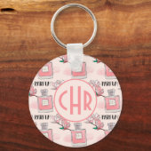 Cute roze parfums | Parfum | Floral | Monogram Sleutelhanger (Achterkant)