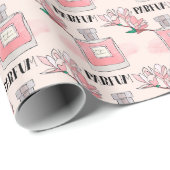 Cute roze parfums | Parfum | Floral | Pastel Roze Cadeaupapier (Rol Hoek)