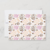 Cute Roze Patroon Verjaardag Kinderen Meisje Foto Bedankkaart (Achterkant)