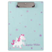 Cute roze, persoonlijk geïndividualiseerd magnetis klembord (Voorkant)