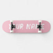 Cute roze persoonlijk skateboard (Horizontaal)