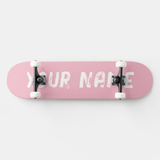 Cute roze persoonlijk skateboard (Horizontaal)