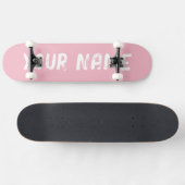 Cute roze persoonlijk skateboard (Horizontaal)