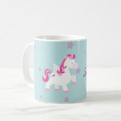 Cute roze persoonlijke Mok Magical Unicorn (Voorkant links)