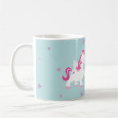 Cute roze persoonlijke Mok Magical Unicorn (Links)