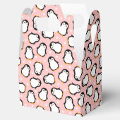Cute roze pinguïn patroon bedankdoosjes (Geopend)