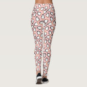 Cute roze pinguïn patroon leggings (Achterkant)