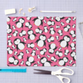 Cute roze pinguïn patroon tissuepapier (Craft)