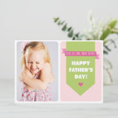Cute roze poka Dots | Vaderdag Vaste Kaart (Staand voorkant)