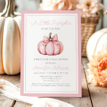 Cute Roze Pompoen Baby Shower