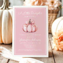 Cute Roze Pompoen Baby Shower