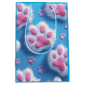 Cute Roze Pootafdruk Cadeautas (Voorkant)