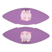 Cute roze pot bellied pig cartoon illustratie american football (Panelen)