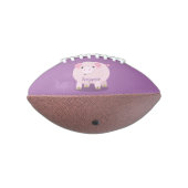 Cute roze pot bellied pig cartoon illustratie american football (Gedraaid 270)