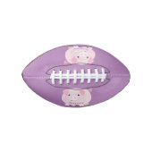 Cute roze pot bellied pig cartoon illustratie american football (Voorkant)